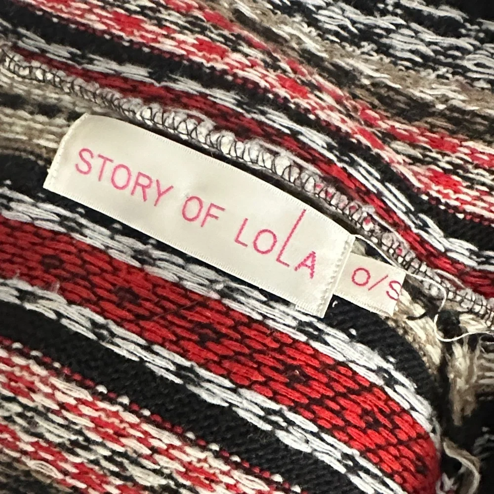 Women's Black and Red Patterned Cardigan - Picture 4 of 5